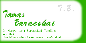 tamas baracskai business card